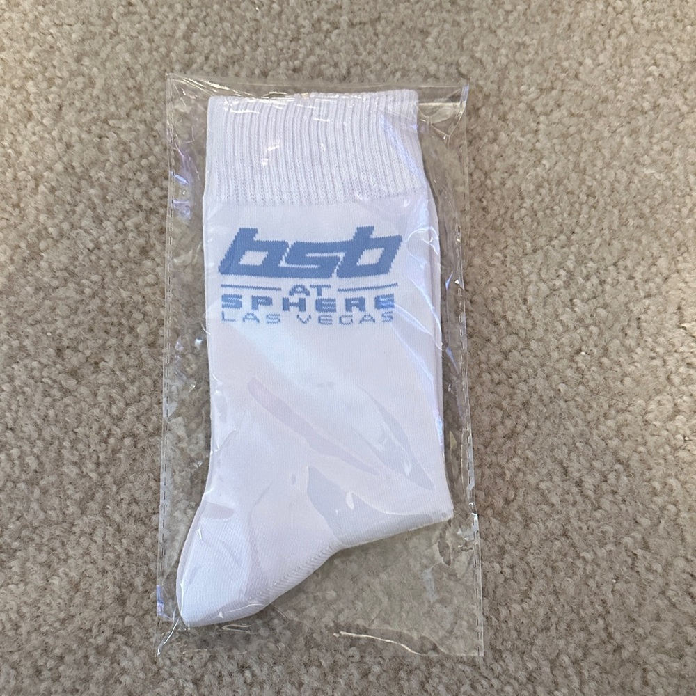 Backstreet Boys White Crew Socks/Into the Millennium Las Vegas Residency